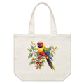 Lorikeet Shoulder Canvas Tote Bag Default Title Large Tote Bag animal Printed In Australia