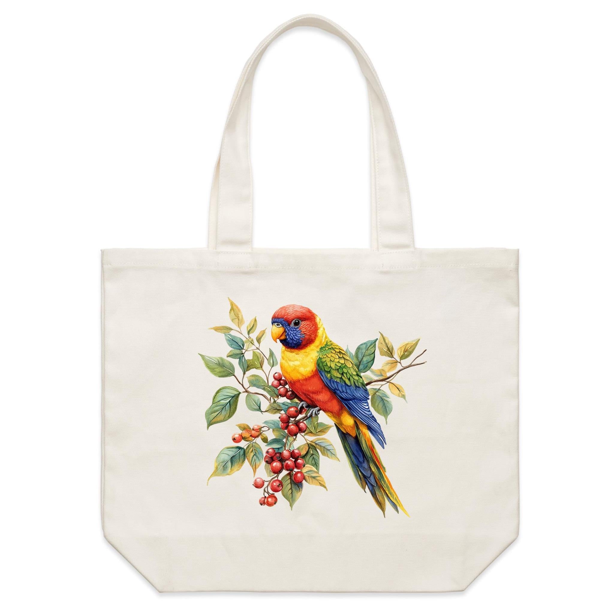 Lorikeet - Shoulder Canvas Tote Bag Default Title Large Tote Bag animal Printed In Australia