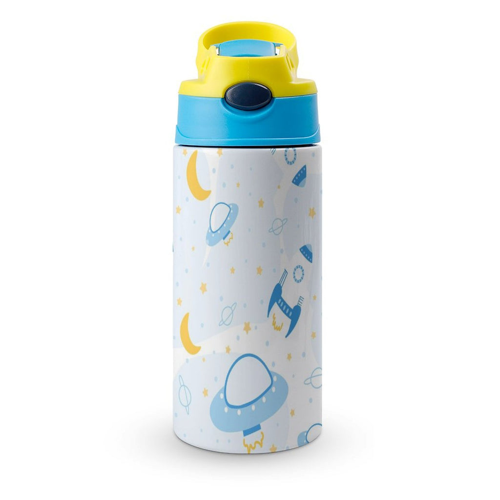 UFO's - Little Kids Water Bottle blue 350ml Little Kids Water Bottle Printed Offshore Sci Fi