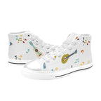 Guitar Music - Women's High Top Canvas Shoes