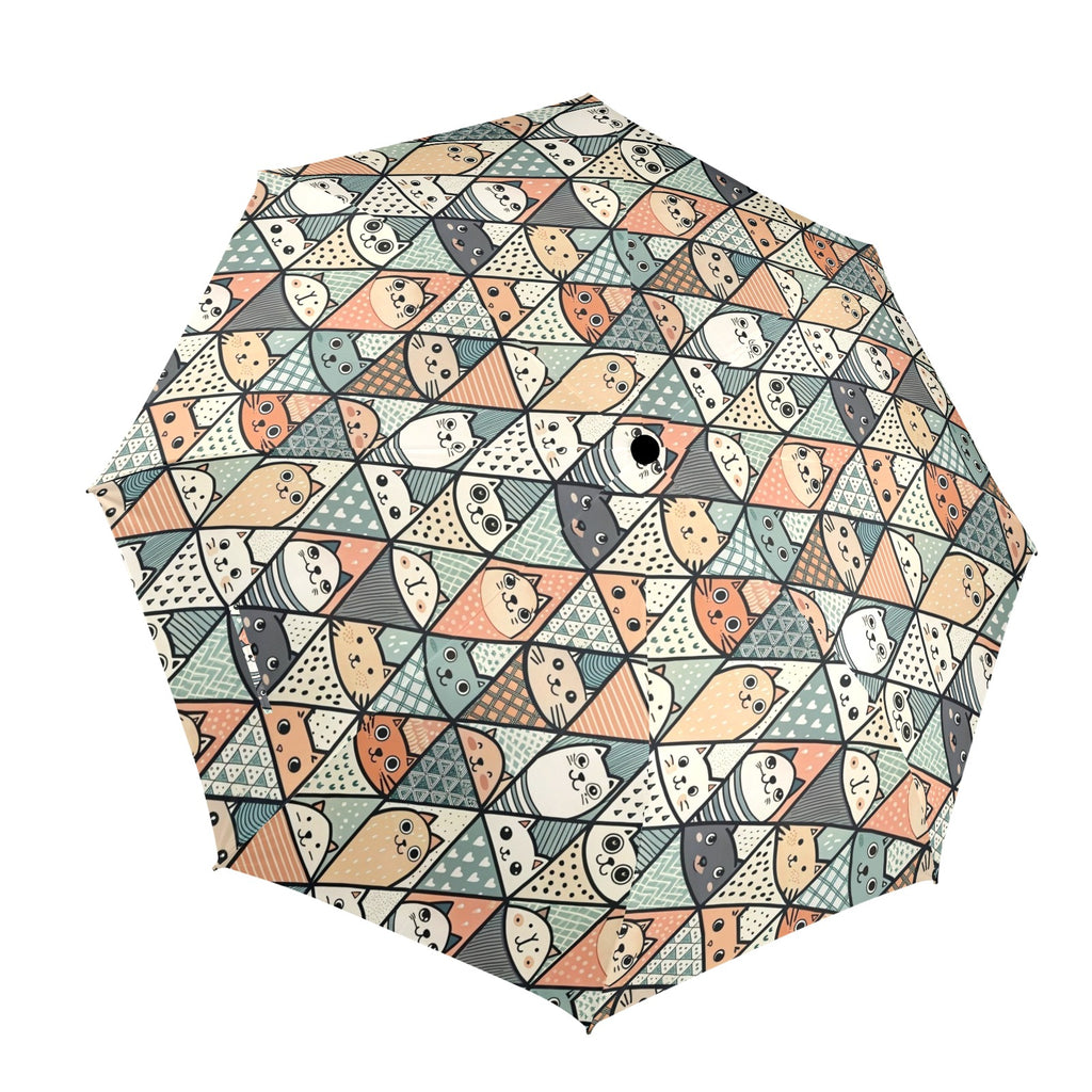 Diamond Cat Pattern Umbrella One Size Umbrella animal Printed Offshore
