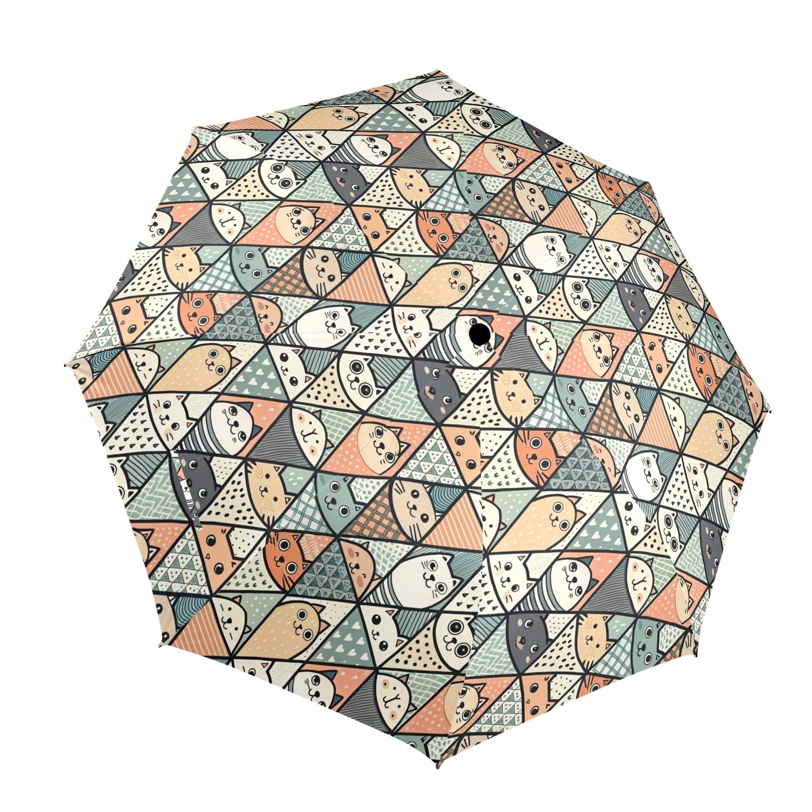 Diamond Cat Pattern Umbrella One Size Umbrella animal Printed Offshore