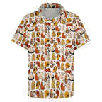 Cat Nap Women's Collared Pocketless Short Sleeve Shirt