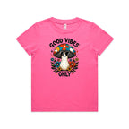Good Vibes Only, Hippie Mushroom With Sunglasses - Kids T-shirt