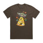 UFO Cat Abduction AS Colour Heavy Faded Tee Unisex Faded brown Heavy Faded T-shirt animal Printed In Australia Sci Fi