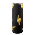Lightning Bolts 20oz Tall Skinny Tumbler with Lid and Straw One Size 20oz Tall Skinny Tumbler with Lid and Straw Printed Offshore