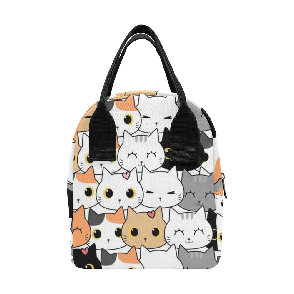 Cute Cartoon Cats - Zipper Lunch Bag Zipper Lunch Bag Printed Offshore