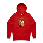 Bacon, You Are Truly Egg-cellent - Mens Hoodie Red Mens Hoodie Food Printed In Australia