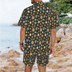 Planets Men's Hawaiian Shirt & Shorts Set Men's Hawaiian Shirt & Shorts Set Printed Offshore Space