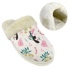 Toucans In Pink Women's Fur Trim Thick-Sole Indoor Slippers Women's Fur Trimmed Slippers animal Printed Offshore