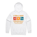 I Tell Dad Jokes Periodically, Periodic Table Men's AS Colour Hoodie White Mens Hoodie Dad Printed In Australia Science