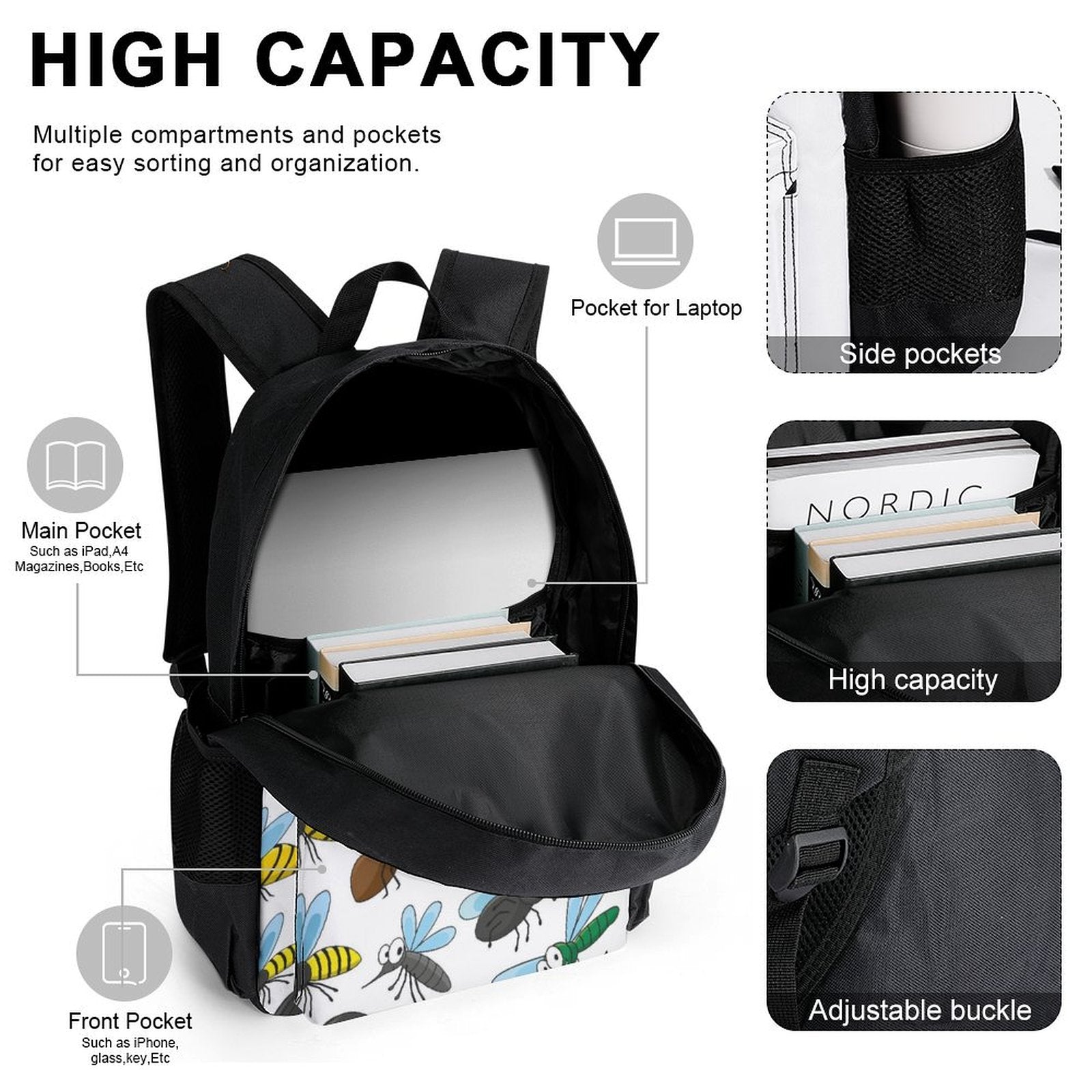 Cute Creatures - Three Piece Backpack Set