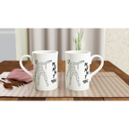 Personalised Mummy Needs A Coffee White 10oz Porcelain Slim Mug Personalised Porcelain Mug Globally Fulfilled Mum