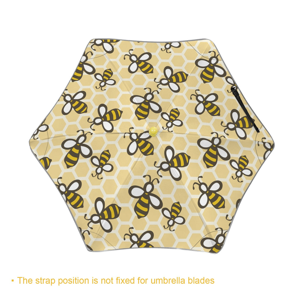 Cute Cartoon Bees Kids Safe Round Corner Umbrella Kids Safe Round Corner Umbrella animal Printed Offshore
