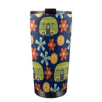 Hippy Caravan - 20oz Mobile Tumbler with Lid (Black Lock) 20oz Travel Mug Printed Offshore Retro