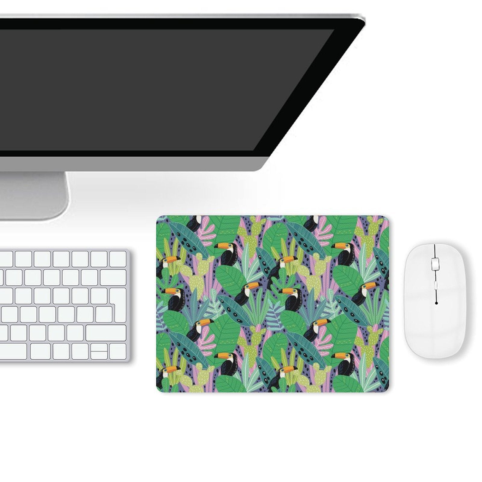 Bright Toucan Leather Mouse Pad Leather Mouse Pad animal Printed Offshore