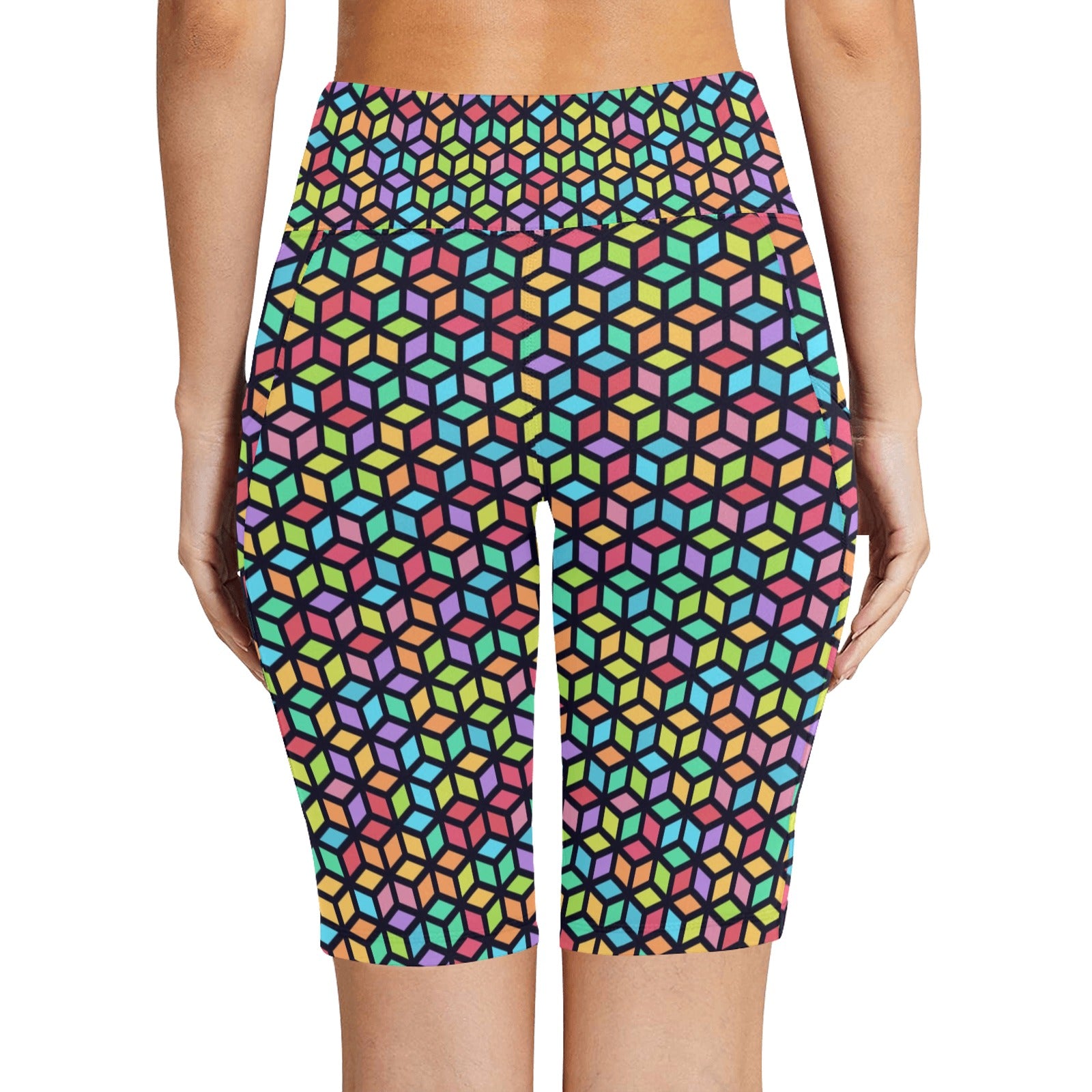 Tesselate Women's Bike Shorts With Side Pockets Women's Bike Shorts Printed Offshore