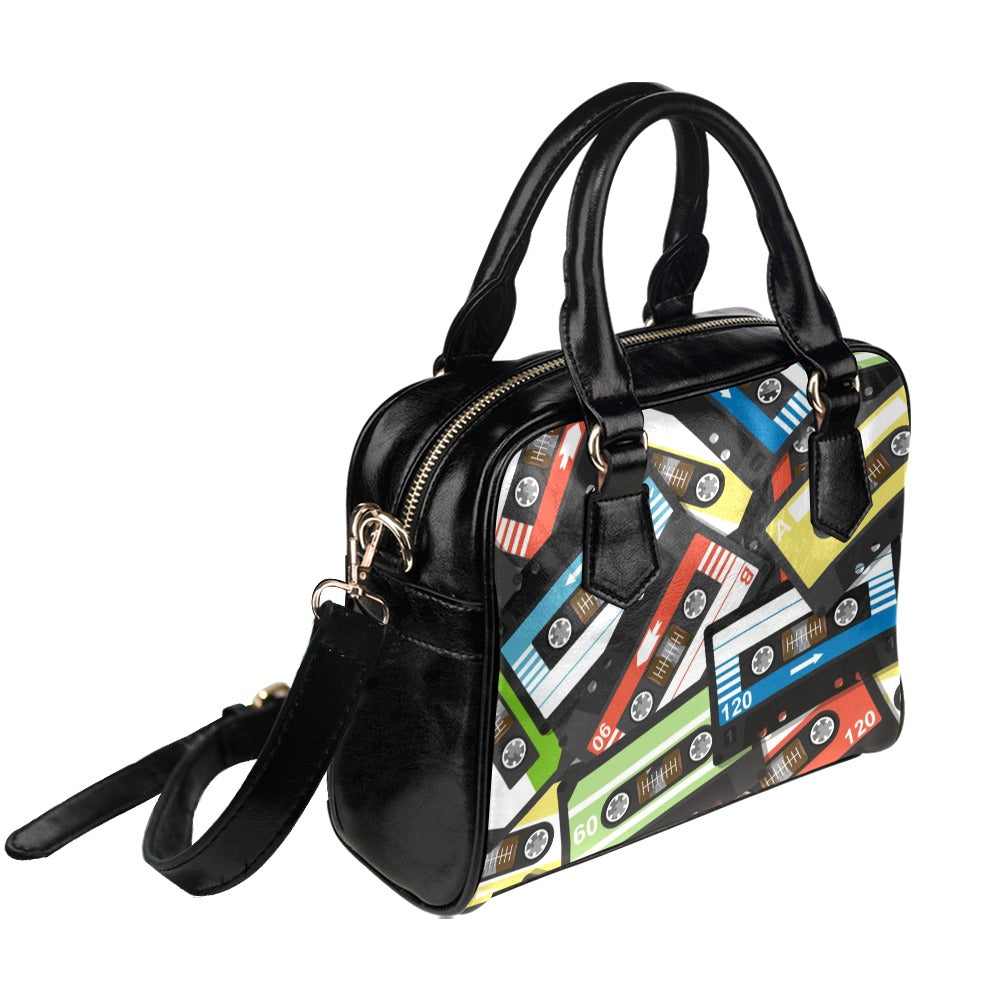 Cassette Tapes - Shoulder Handbag (Model 1634) Shoulder Handbags (1634)