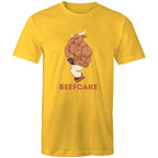 Beefcake - Mens T-Shirt Yellow Mens T-shirt Fitness Printed In Australia