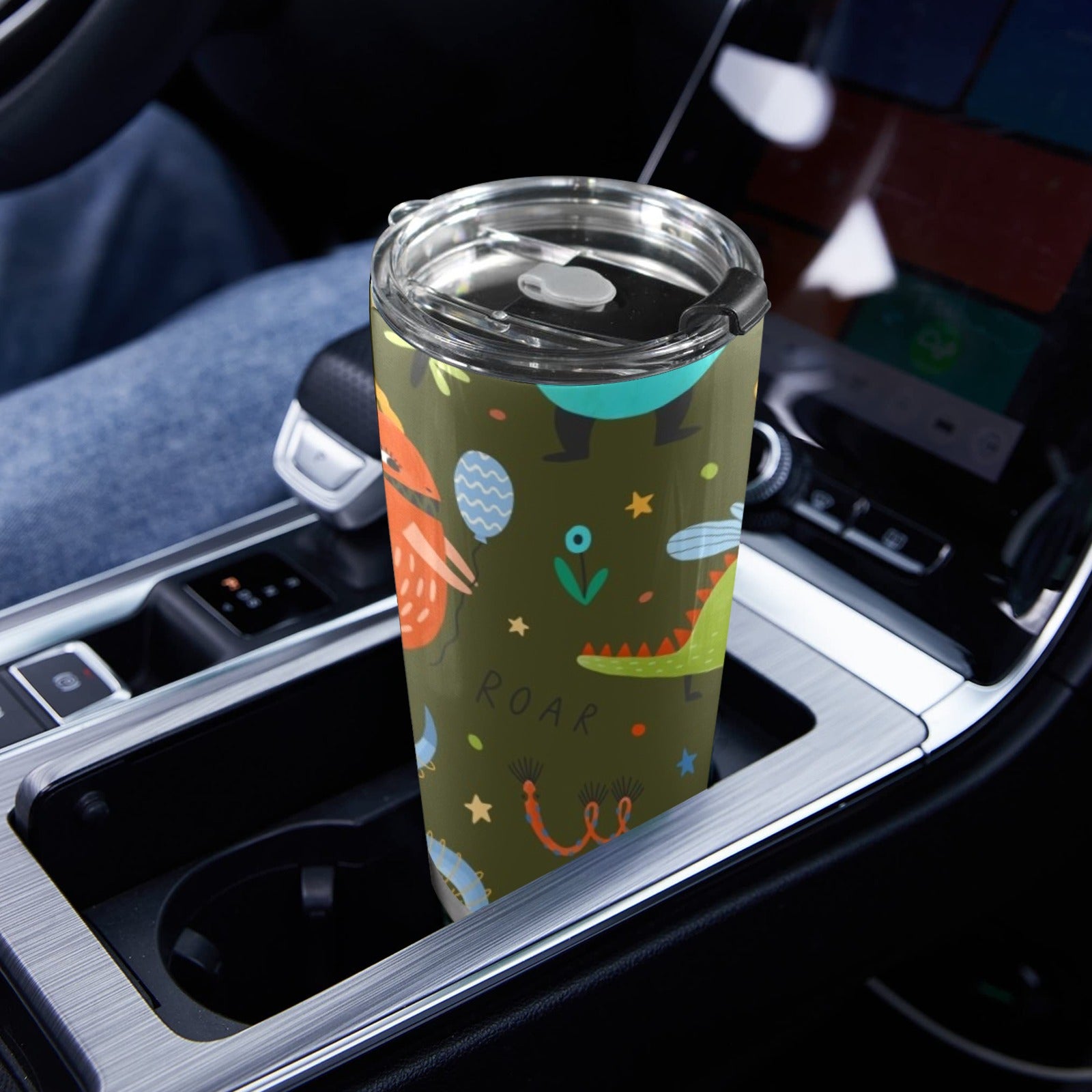 Monsters - 20oz Mobile Tumbler with Lid (Black Lock) 20oz Travel Mug Printed Offshore Sci Fi