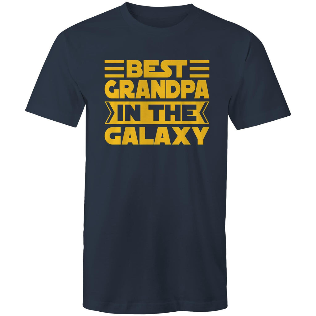 Best Grandpa In The Galaxy - Mens T-Shirt Navy Mens T-shirt Dad Printed In Australia