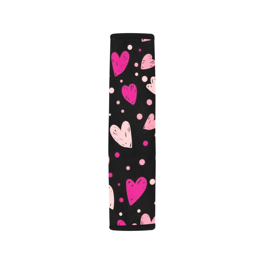 Pink Hearts Car Seat Belt Cover 7''x10'' (Pack of 2) Car Seat Belt Cover 7x10 (Pack of 2) Love Printed Offshore