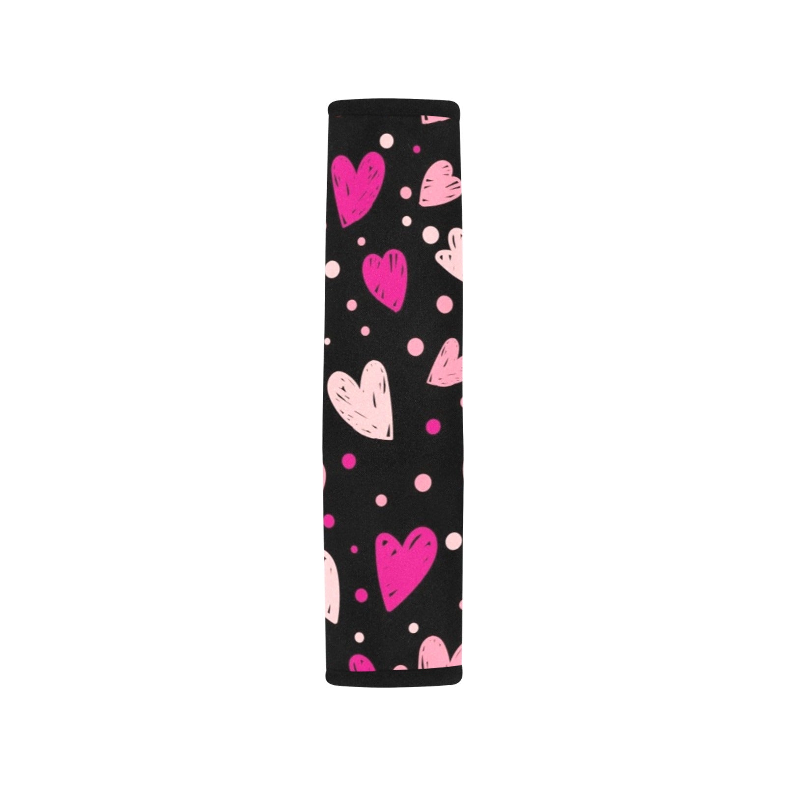 Pink Hearts - Car Seat Belt Cover 7''x10'' (Pack of 2)
