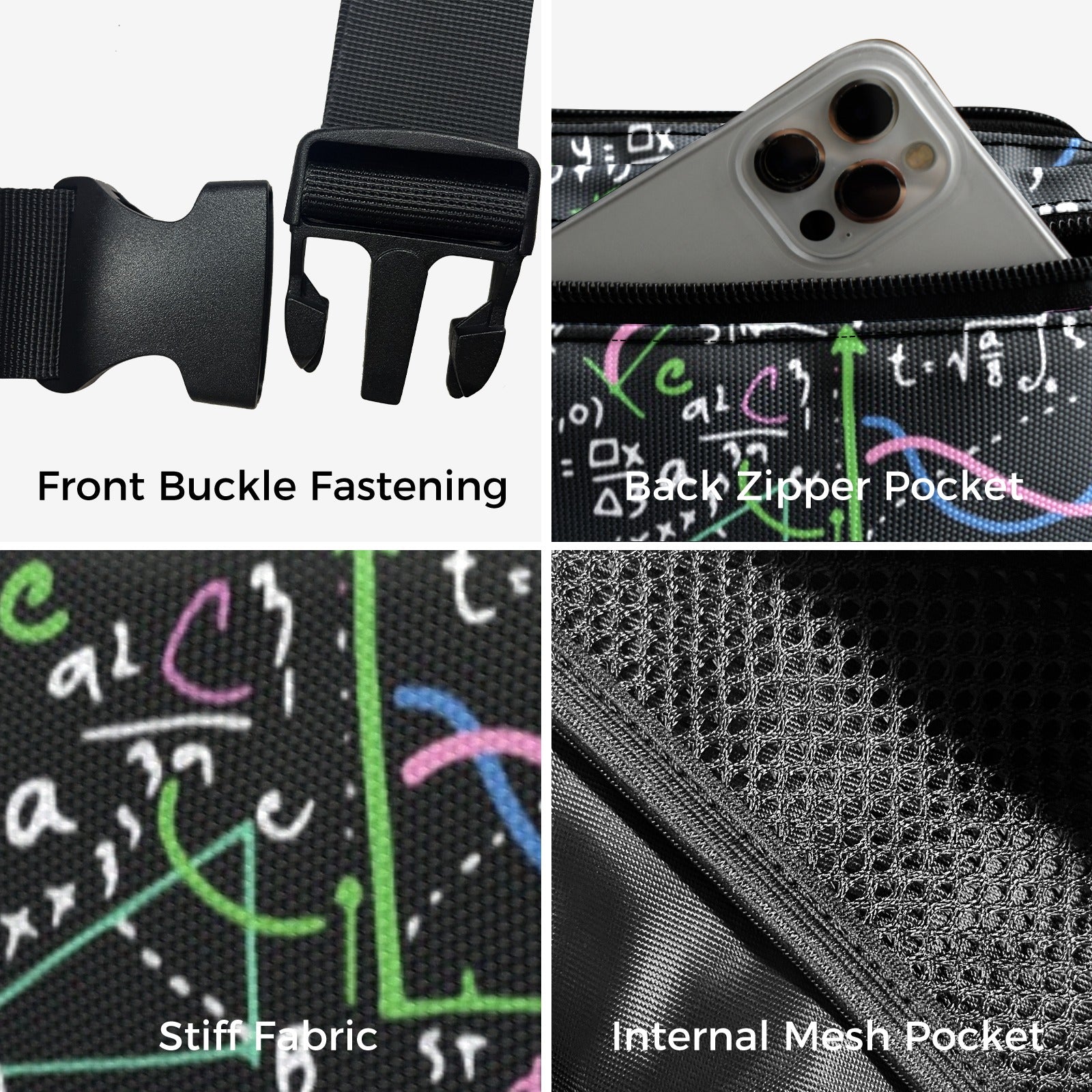 Equations In Green And Pink - Belt Bag
