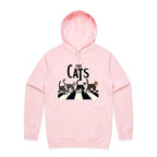 The Cats, Fab Four Crossing The Road - Mens Hoodie Pink Mens Hoodie animal Music Printed In Australia