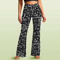 Mathematics High Waist Crossover Tummy Control Flare Leggings 5XL High Waist Flare Leggings Maths Printed Offshore