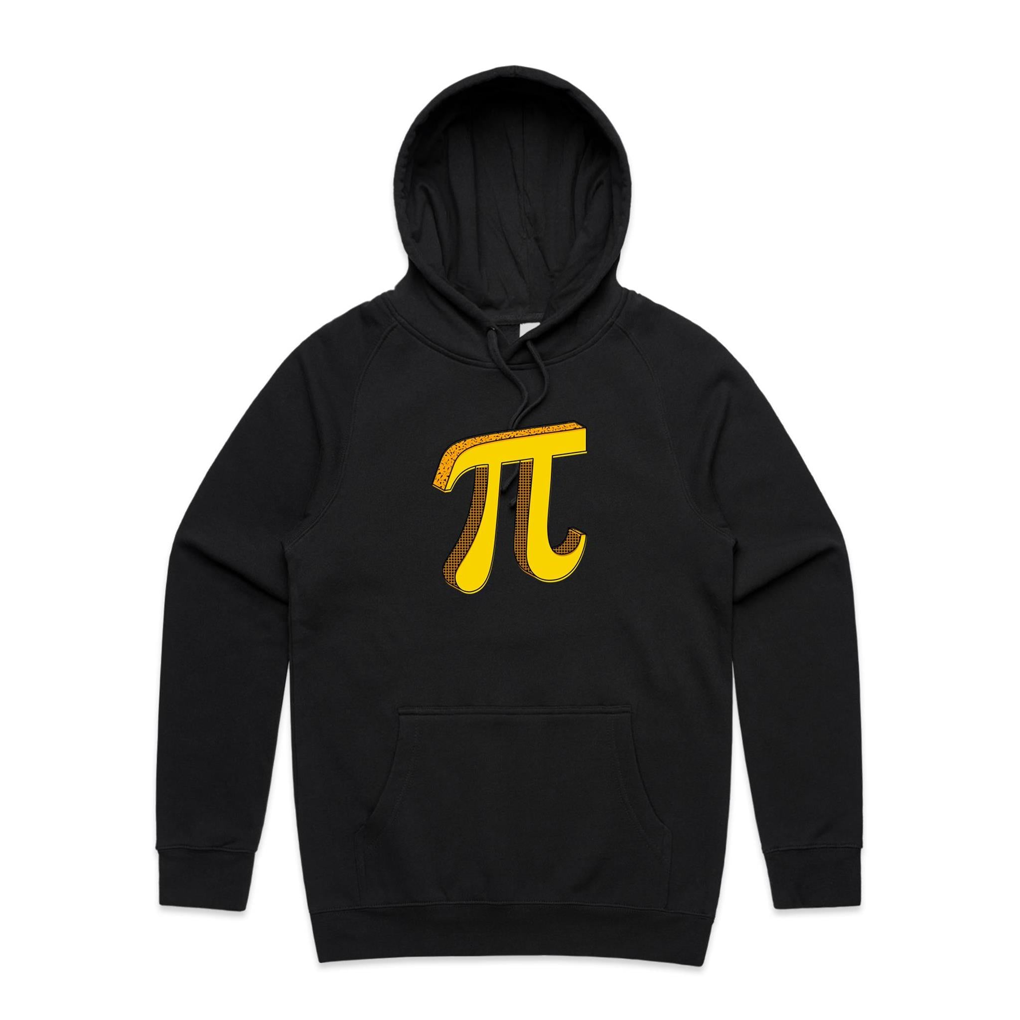 Pi - Mens Hoodie Black Mens Hoodie Maths Printed In Australia Science