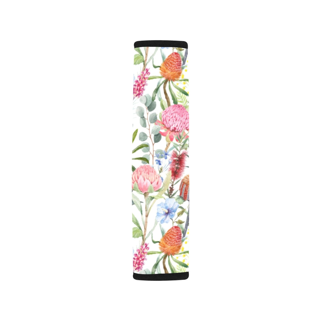 Australian Flowers Car Seat Belt Cover 7''x10'' (Pack of 2) Car Seat Belt Cover 7x10 (Pack of 2) Plants Printed Offshore