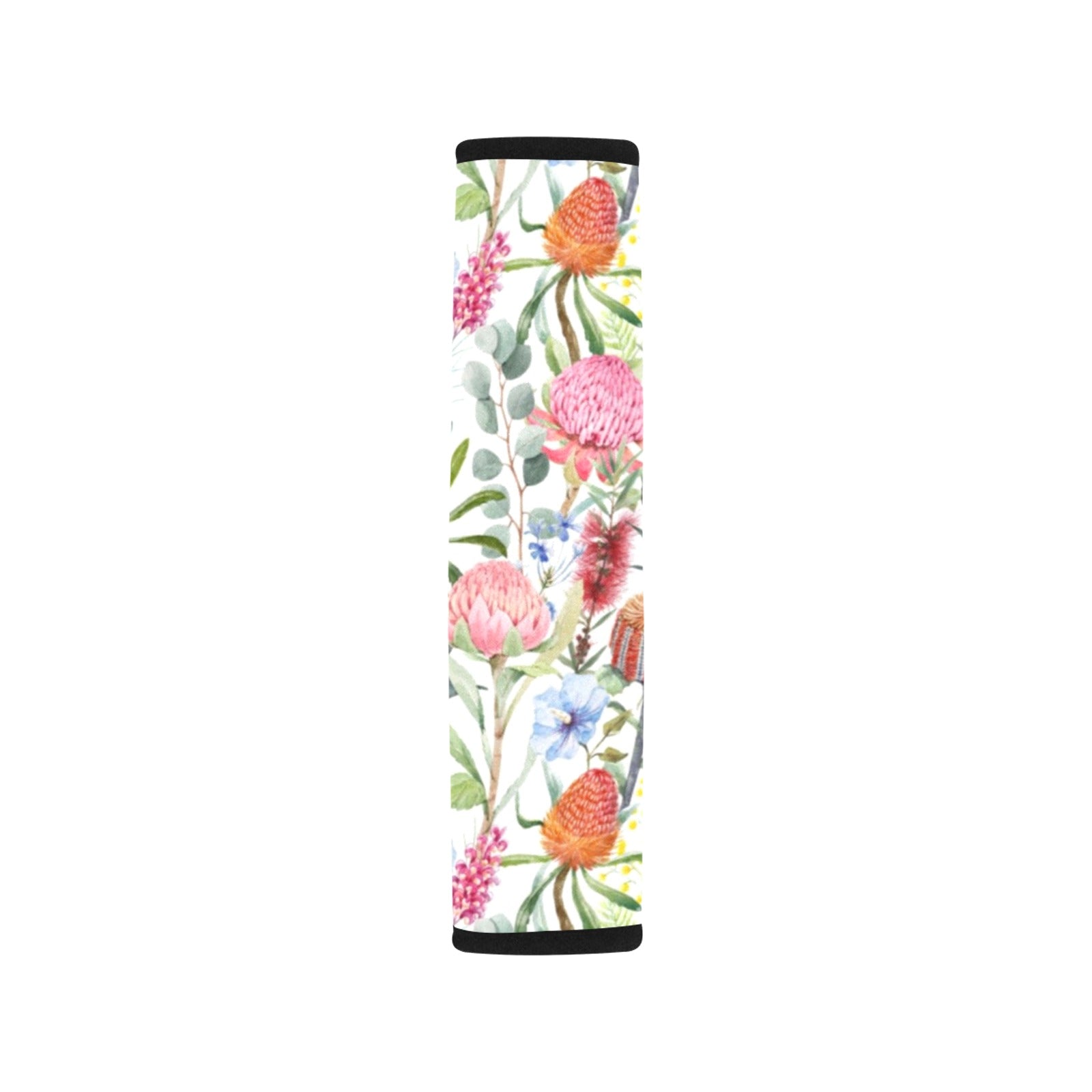 Australian Flowers Car Seat Belt Cover 7''x10'' (Pack of 2) Car Seat Belt Cover 7x10 (Pack of 2) Plants Printed Offshore