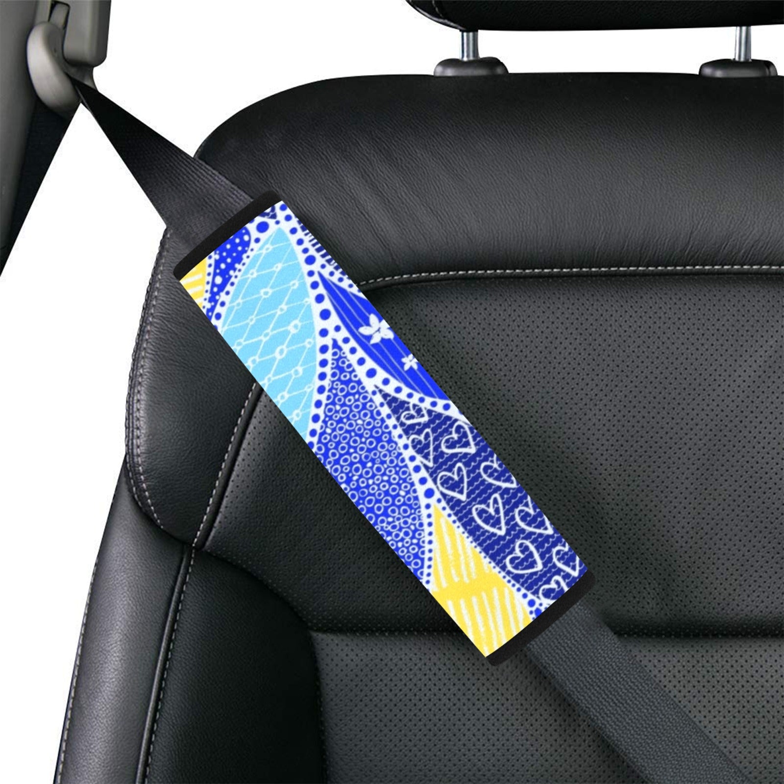 Blue Swirl Car Seat Belt Cover 7''x10'' (Pack of 2) Car Seat Belt Cover 7x10 (Pack of 2) Printed Offshore
