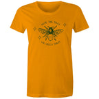 Save The Bees - Womens T-shirt Orange Womens T-shirt animal Printed In Australia