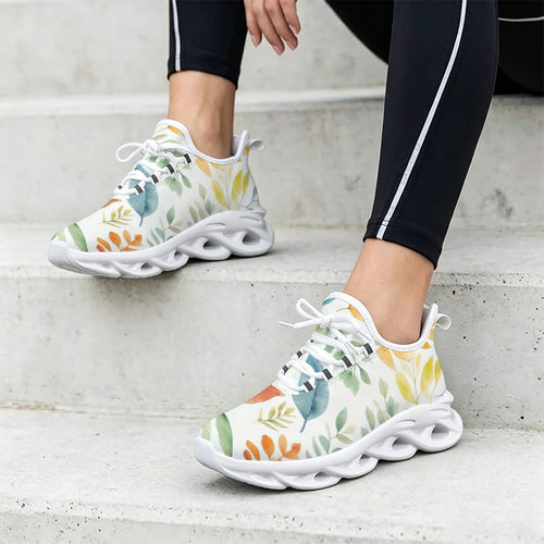 Autumn Leaves Women's Twisted Sole Sneakers Twisted Sole Sneakers for Women Plants Printed Offshore