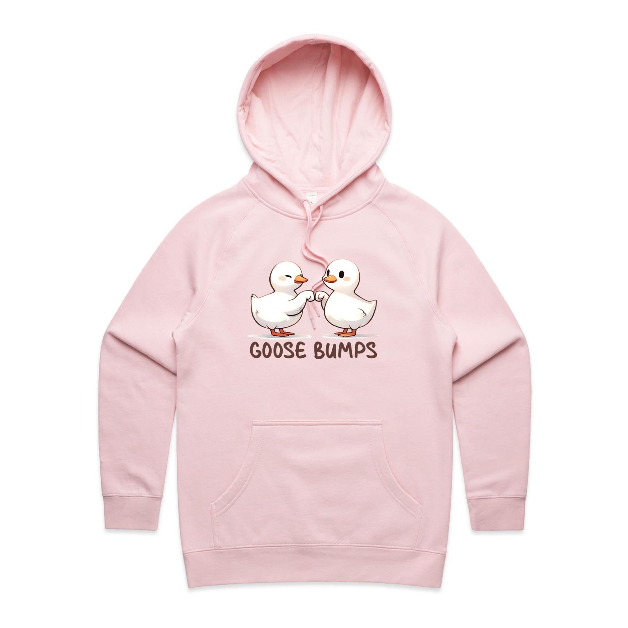 Goose Bumps - Womens Hoodie Pink Womens Hoodie animal Printed In Australia