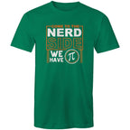Come To The Nerd Side, We Have Pi - Mens T-Shirt Kelly Green Mens T-shirt Maths Printed In Australia Sci Fi
