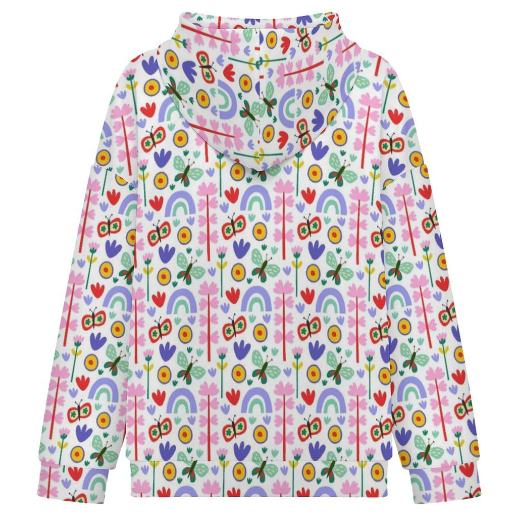 Rainbows And Butterflies Women's Full-Zip Hoodie