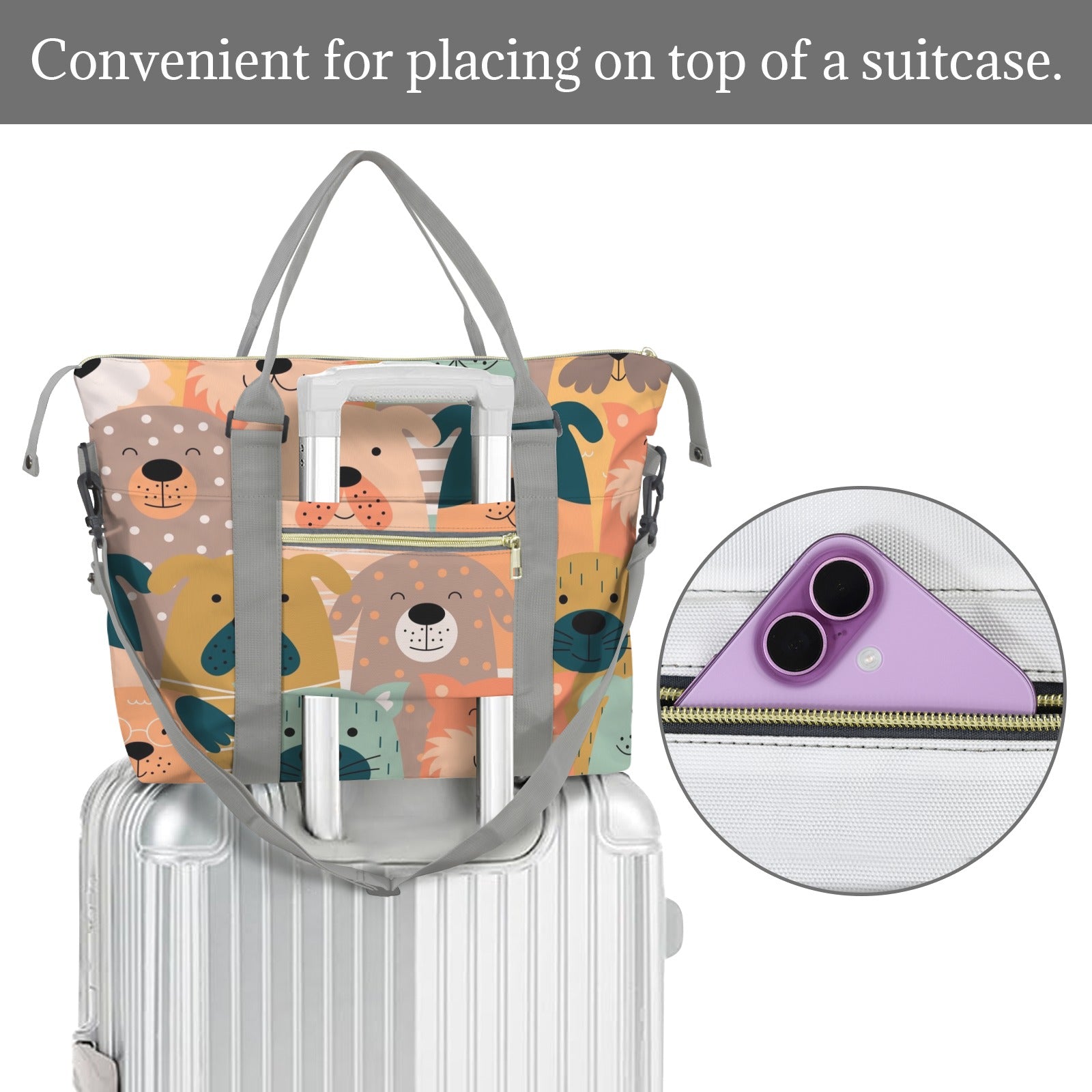 Lots Of Dogs Duffle Bag-Simple (Model 1715) Duffle Bag-Simple (1715)