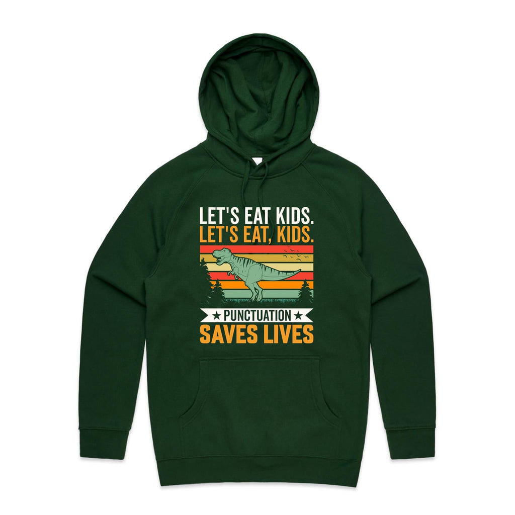 Punctuation Saves Lives, Dinosaur Man's AS Colour Hoodie