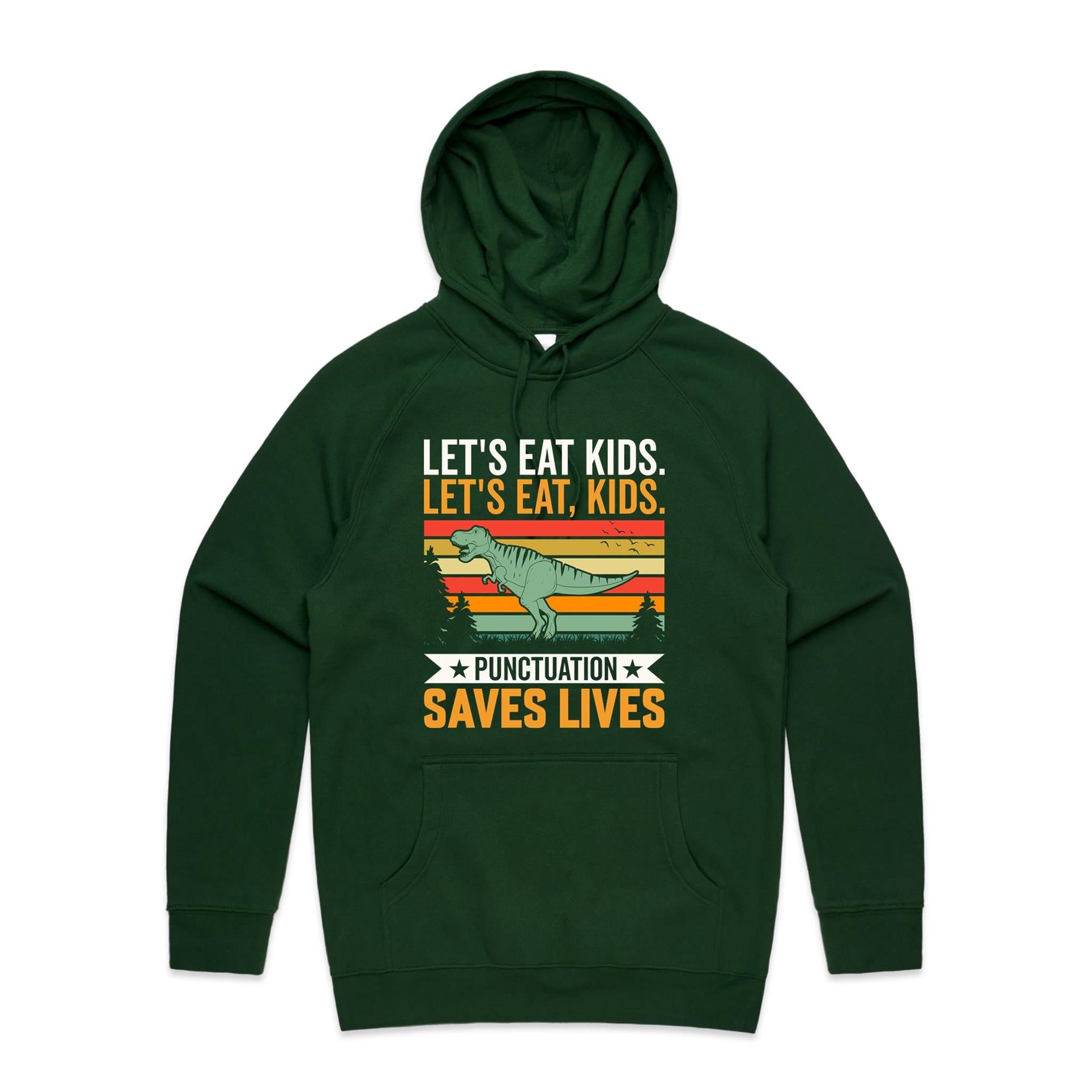 Punctuation Saves Lives, Dinosaur Man's AS Colour Hoodie