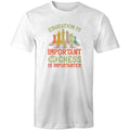 Chess And Education Men's AS Colour T-Shirt White Mens T-shirt Chess Games Printed In Australia
