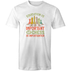 Chess And Education - Mens T-Shirt White Mens T-shirt Chess Games Printed In Australia
