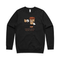 Even My Coffee Needs Coffee AS Colour Stencil Crew Sweatshirt Unisex Black Sweatshirt Coffee Printed In Australia