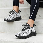 Black And White Dogs Women's Twisted Sole Sneakers