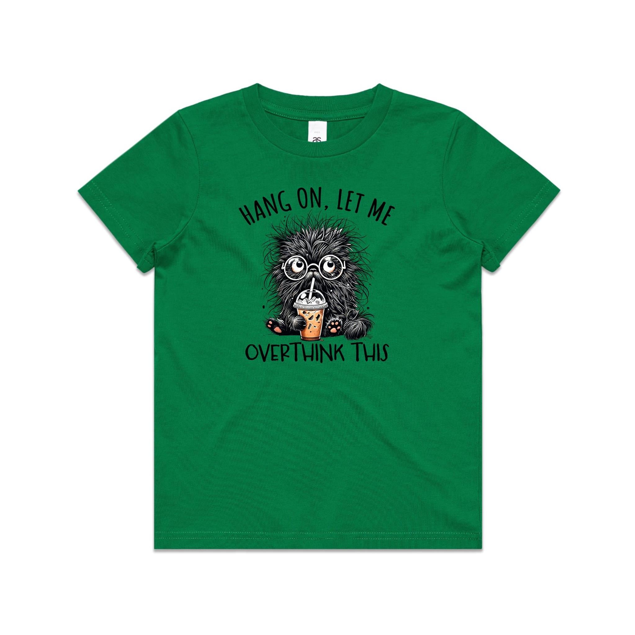 Frazzled Cat, Hang On Let Me Overthink This - Kids Youth T-shirt