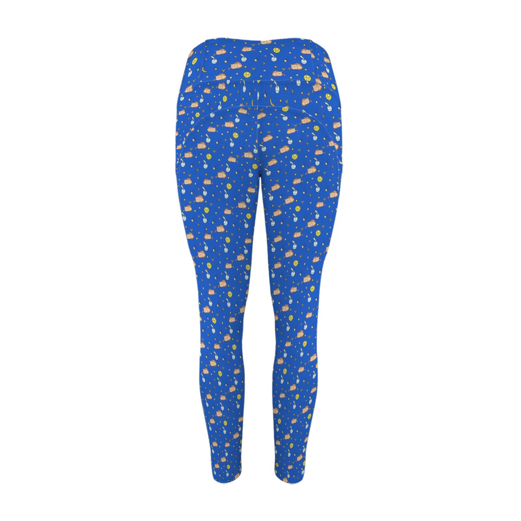 Cats In Space Women's High Waist Pockets Yoga Leggings Women's High Waist Pockets Yoga Leggings animal Printed Offshore Sci Fi Space