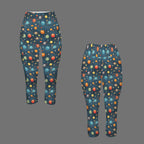 Galaxy Women's High Waist Pocket Capri Yoga Leggings Women's High Waist Capri Yoga Leggings Printed Offshore Space