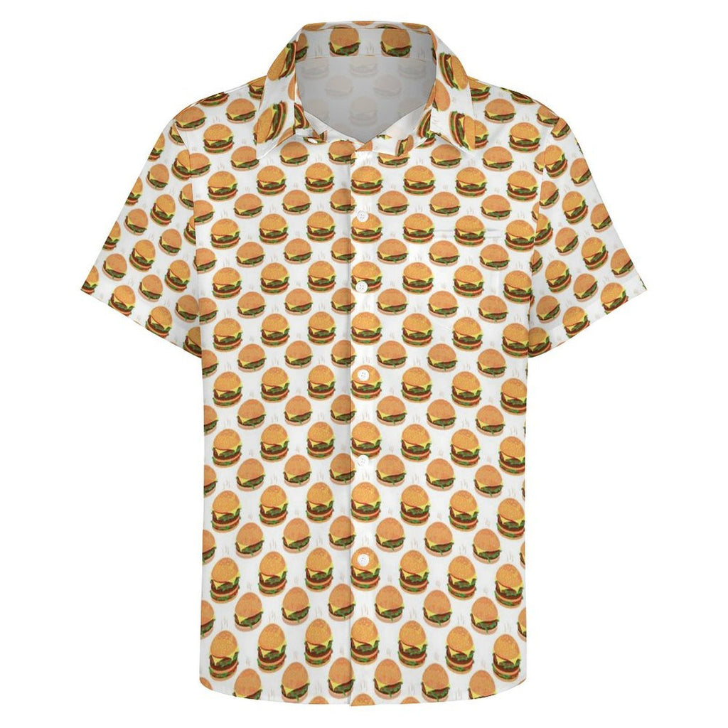 Hamburgers - Women's Short-Sleeve Button Up Shirt